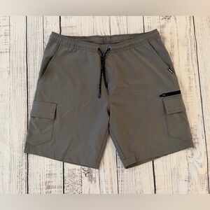 Tony Hawk Ripstop Shorts Mens XL Gray Skateboard Outdoor Drawstring Cargo Pocket